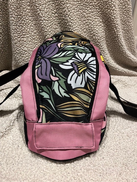 Tyg 1: Rosa blommor Tyg 2: Puderrosa